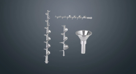 Auger Screw with Integrated Funnel Pipe for Clean Material Loading